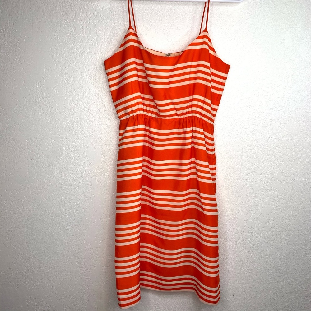 J. Crew Blouson printed striped tank dress size: 0